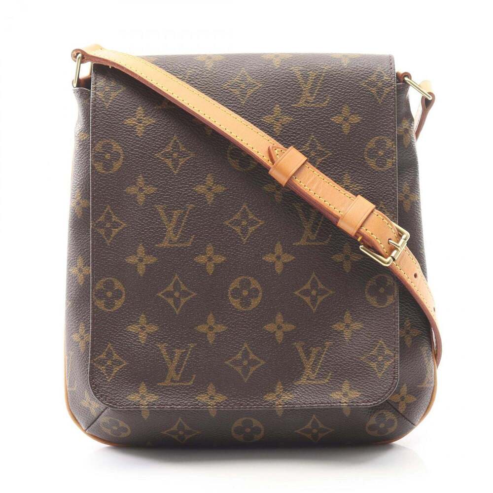 LOUIS VUITTON Brown Monogram Leather Shoulder Bag